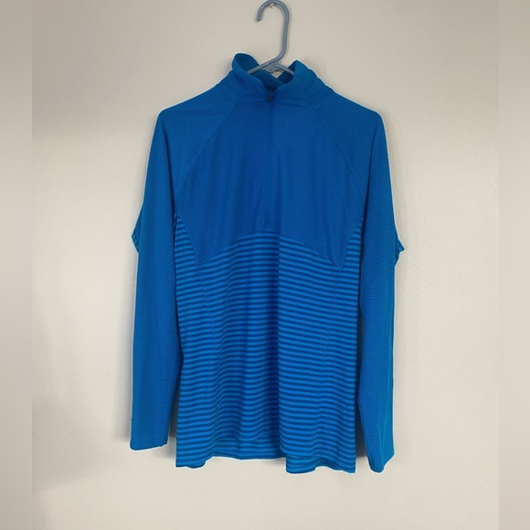Columbia Blue Striped Omni-Wick Shirt long sleeve XL - Picture 1 of 11